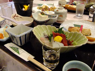 写真: 箱根1日目の夕食 (2009.9.25)